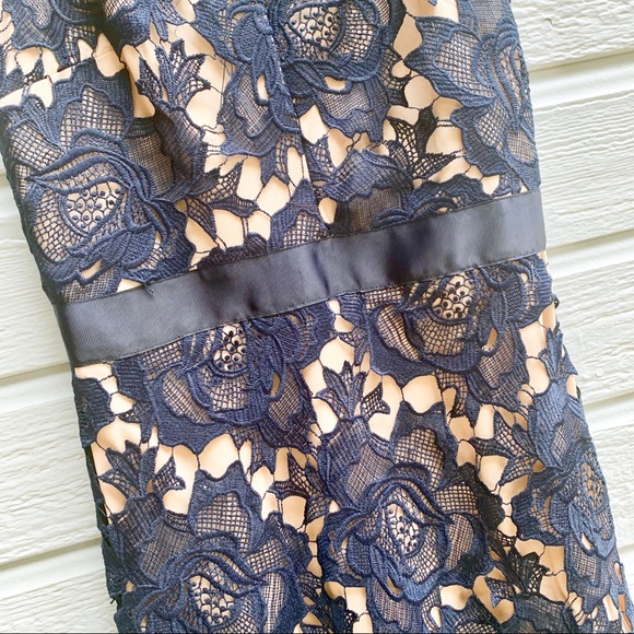 🚩SOLD🚩 Just Me | Larissa Navy Blue Lace Dress - Picture 5 of 8
